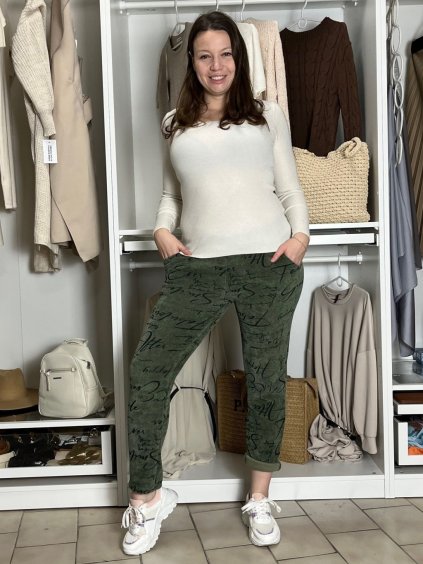 Kalhoty/Tepláky dlouhé dámské WRITE (S/M/L ONE SIZE) IMPOZ25JSD-7859/DU (Velikost S/M/L, Barva Černá)