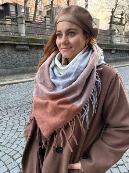 Šála teplá velká kašmírová dámská (ONE SIZE) ORCHIDEJ ORC25DAN2312-63/DUR (Velikost ONE SIZE, Barva Černá)