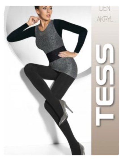 Punčochové nohavice akrylové s přidanou vlnou dámské 180DEN (158-180) TESS TESS25MONICA/DUR (Velikost 3, Barva Černá)