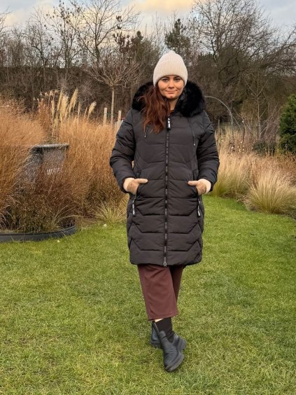 Kabát zimní nadrozměr dámský (S-2XL) SKORP PMWSK25HH-2408B/DU (Velikost S, Barva Černá)