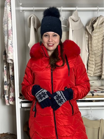 Čepice zimní dámská (ONE SIZE) VEILO POLSKÁ VÝROBA PV922430/DUR (Velikost ONE SIZE, Barva bílá)