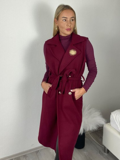 Vesta flaušová  bez rukávů dámská (S/M/L ONE SIZE) ITALSKÁ MÓDA IMPVN251112/DU (Velikost S/M/L, Barva béžová)