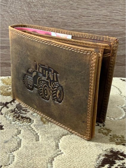 Peněženka kožená traktor pánská KUTTI KUT25884-4/DR (Velikost ONE SIZE, Barva Černá)