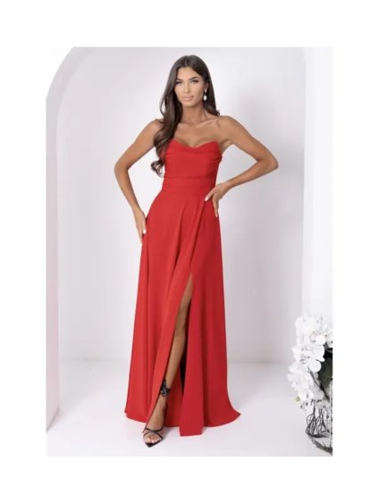 Šaty dlouhé carmen společenské dámské VENUS (32 - 38) POLSKÁ MÓDA PMLAM25001610-1