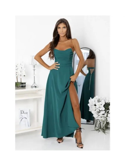 Šaty dlouhé carmen společenské dámské VENUS (32 - 38) POLSKÁ MÓDA PMLAM25001610-2