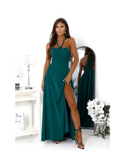 Šaty dlouhé společenské bez rukávu dámské SHARON (32-38) POLSKÁ MÓDA PMLAM25001220-3