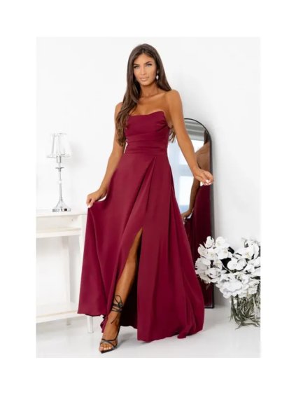 Šaty dlouhé carmen společenské dámské VENUS (32 - 38) POLSKÁ MÓDA PMLAM25001610-3