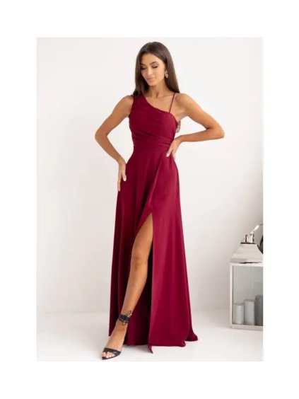 Šaty dlouhé společenské na ramínka dámské MONACO (32 - 40) POLSKÁ MÓDA PMLAM25001420