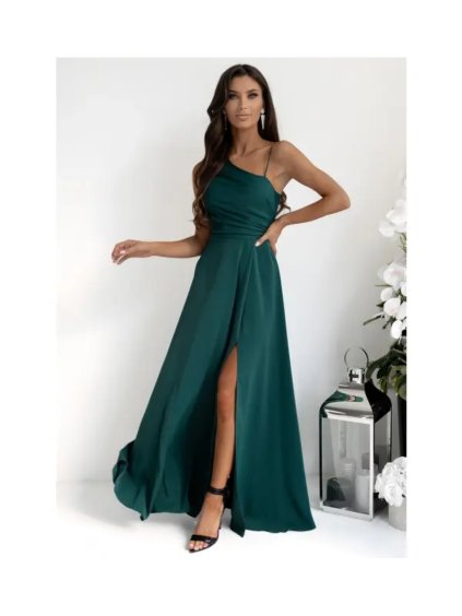 Šaty dlouhé společenské na ramínka dámské MONACO (32-40) POLSKÁ MÓDA PMLAM25001420-2