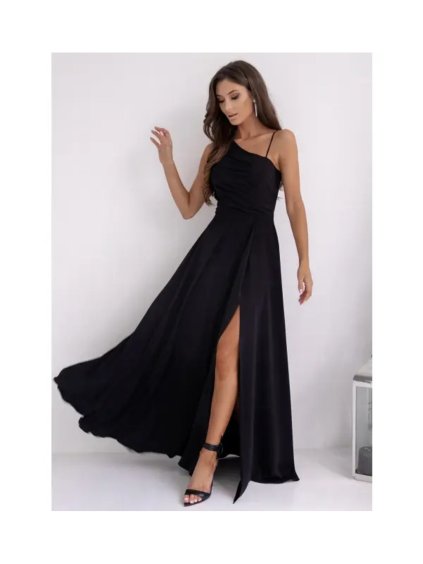 Šaty dlouhé společenské na ramínka dámské MONACO (32-40) POLSKÁ MÓDA PMLAM25001420-3