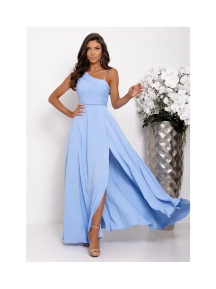 Šaty dlouhé společenské na ramínka dámské MONACO (32-40) POLSKÁ MÓDA PMLAM25001420-7