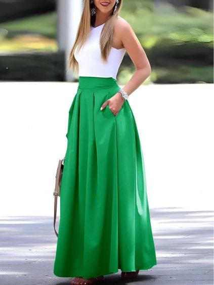 Sukně maxi elegantní dámská (XS/S/M ONE SIZE) ITALSKÁ MÓDA IMD25089