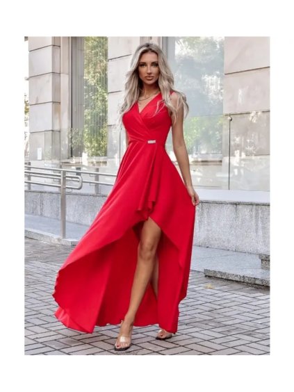 Šaty dlouhé společenské bez rukávu dámské nadrozměr ELIF (34-48) POLSKÁ MÓDA PMLAM2502081-1