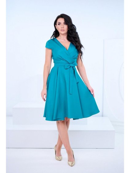 Šaty společenské krátký rukáv dámské (36-54) POLSKÁ MÓDA PMLMR23ROXANA-7