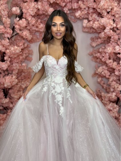 Šaty dlouhé společenské na ramínka dámské LIMONCELLO (34-40) POLSKÁ MÓDA PMLPT26002-3