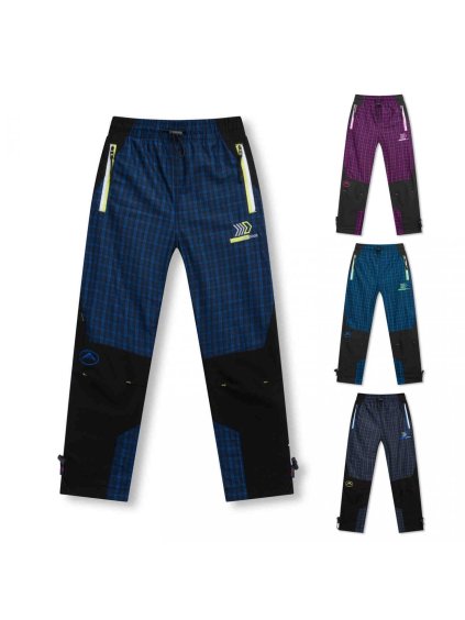 Kalhoty outdoor zateplené flaušem fleece dětské dívčí a chlapecké (98-128) KUGO H9890