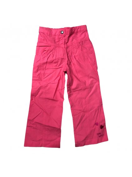 Kalhoty plátěné dětské dívčí (98-128) WOLF T2251 (Barva ružová světlá, Velikost 116)