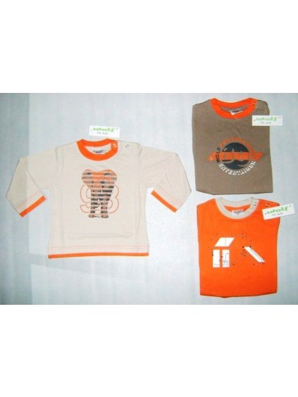 Tričko dlouhý rukáv kojenecké chlapecké (74-92) WOLF S2939 oranžová 68 (Barva oranžová, Velikost 80)