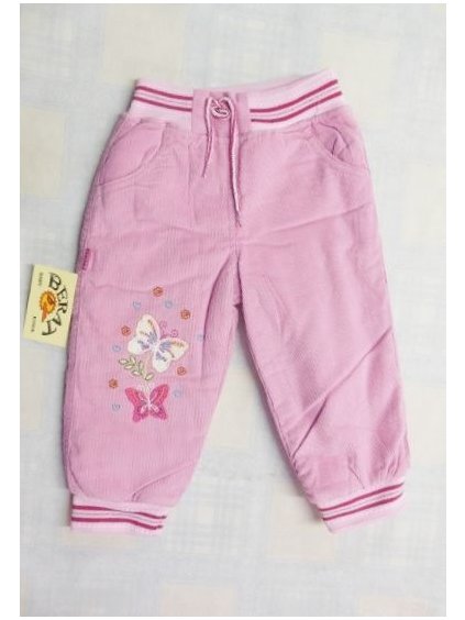 Kalhoty s beránkem dětské dívčí (1-3roky) ALB 402AL/ALB tm.růžová _nadružít/namixovat (barva ružová světlá, Velikost 74-80)