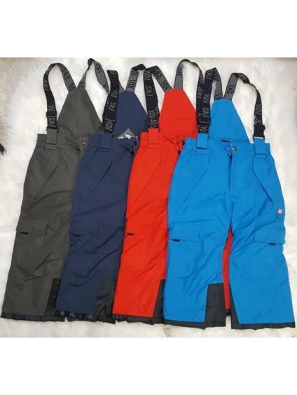 Kalhoty zimní zateplené lyžařské dětské mix dívčí a chlapecké (98-128) YDI SPORTS BY-1401-2 (barva šedá, Velikost 104-110)
