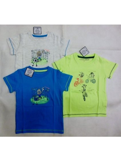 Tričko krátký rukáv kojenecké a dětské chlapecké bavlněné (86-110) WOLF S2501 modrá 104 (Barva zelená, Velikost 92)
