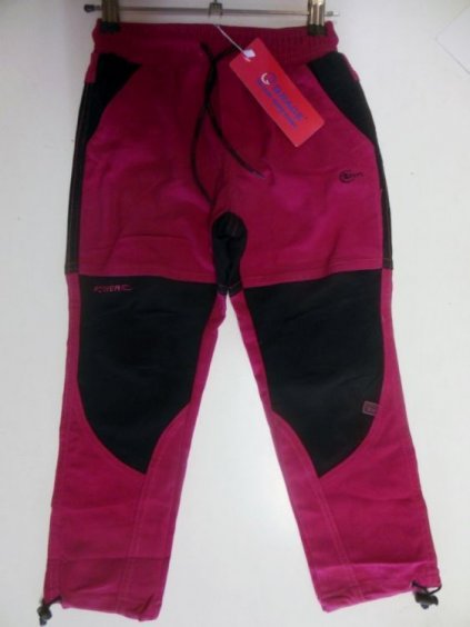 Kalhoty manžestrové dětské dívčí a chlapecké (98-128) GRACE 6886 tm. růžová 128 (Barva šedá, Velikost 116)
