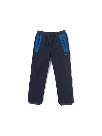 Kalhoty softshell jarní chlapecké a dívčí prodyšná podšívka outdoor funkční nepromokavé (116-146) WOLF B2682 116/6 let černá