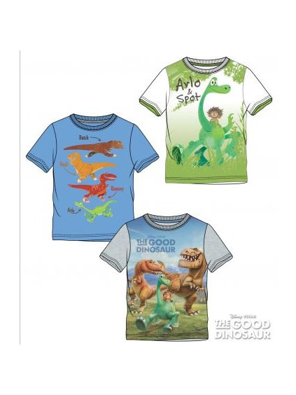 Tričko krátký rukáv good dinosaur dětské chlapecké (98-128) TV MANIA 129190 bílá 98/3 roky