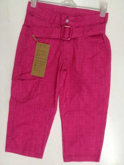 Kalhoty 3/4 dětské dívčí (98-128) GOOD CHILDREN DC703 fialovo-růžová 104/4roky