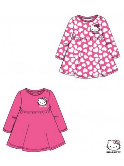 Šaty hello kitty kojenecké dívčí (3-24M) TV MANIA 120665 62 růžová