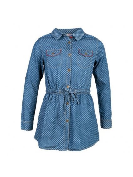 Košile alá šaty riflová dlouhý rukáv dětská dorost dívčí (116-146) GLO-STORY GCS-9693