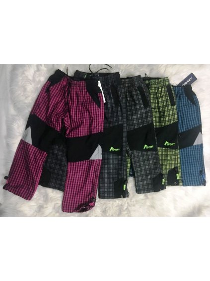 Kalhoty outdoor teplé flaušová podšívka dětské dívčí (86-116) EGRET B-60396-7 (Barva Zelená, Velikost 98)
