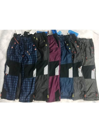 Kalhoty outdoorové teplé s flaušem dětské dorost chlapecké a dívčí (116-146) GRACE B-81317