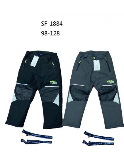 Kalhoty šusťákové zateplené flaušem dětské chlapecké (98-128) SEZON SEZ20SF-1884