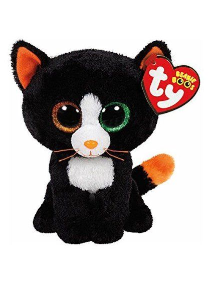 Plyš Beanie Boos Ty černá kočka očkatá 15 cm