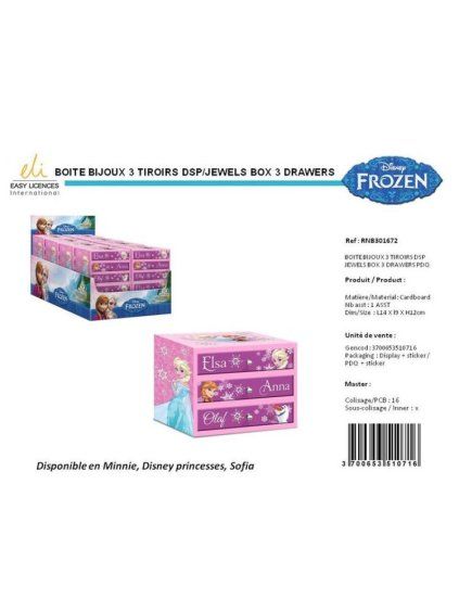 Šperkovnice frozen dětská dívčí SUN city rnb301672