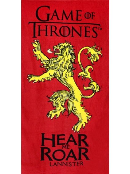 Osuška plážová game of thrones hra o tróny bavlnená (70 x 140 cm) SETINO 821-478