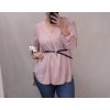 Tunika oversize dlouhý rukáv dámské nadrozměr (2XL/3XL ONE SIZE) ITALSKá MóDA IM321ANABELA (Velikost 2XL/3XL, Barva Černá)