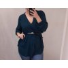 Tunika oversize dlouhý rukáv dámské nadrozměr (2XL/3XL ONE SIZE) ITALSKá MóDA IM321ANABELA (Velikost 2XL/3XL, Barva Černá)