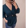 Tunika oversize dlouhý rukáv dámské nadrozměr (2XL/3XL ONE SIZE) ITALSKá MóDA IM321ANABELA (Velikost 2XL/3XL, Barva Černá)