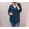 Tunika oversize dlouhý rukáv dámské nadrozměr (2XL/3XL ONE SIZE) ITALSKá MóDA IM321ANABELA (Velikost 2XL/3XL, Barva Černá)