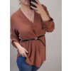 Tunika oversize dlouhý rukáv dámské nadrozměr (2XL/3XL ONE SIZE) ITALSKá MóDA IM321ANABELA (Velikost 2XL/3XL, Barva Černá)