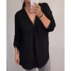 Tunika oversize dlouhý rukáv dámské nadrozměr (2XL/3XL ONE SIZE) ITALSKá MóDA IM321ANABELA (Velikost 2XL/3XL, Barva Černá)