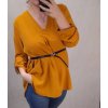 Tunika oversize dlouhý rukáv dámské nadrozměr (2XL/3XL ONE SIZE) ITALSKá MóDA IM321ANABELA (Velikost 2XL/3XL, Barva Černá)