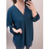 Tunika oversize dlouhý rukáv dámské nadrozměr (2XL/3XL ONE SIZE) ITALSKá MóDA IM321ANABELA (Velikost 2XL/3XL, Barva Černá)