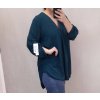 Tunika oversize dlouhý rukáv dámské nadrozměr (2XL/3XL ONE SIZE) ITALSKá MóDA IM321ANABELA (Velikost 2XL/3XL, Barva Černá)