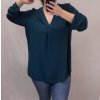 Tunika oversize dlouhý rukáv dámské nadrozměr (2XL/3XL ONE SIZE) ITALSKá MóDA IM321ANABELA (Velikost 2XL/3XL, Barva Černá)
