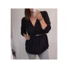 Tunika oversize dlouhý rukáv dámské nadrozměr (2XL/3XL ONE SIZE) ITALSKá MóDA IM321ANABELA (Velikost 2XL/3XL, Barva Černá)