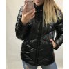 Bunda zimní lesklá dámská (S-XL) ITALSKÁ MÓDA IM4201604/DR (Velikost S, Barva Černá)