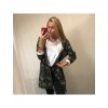 Cardigan bavlněný s kapucí dámský maskač (uni s/m/l) ITALSKá MóDA IM520044/DR (Velikost S/M/L, Barva maskáčová)
